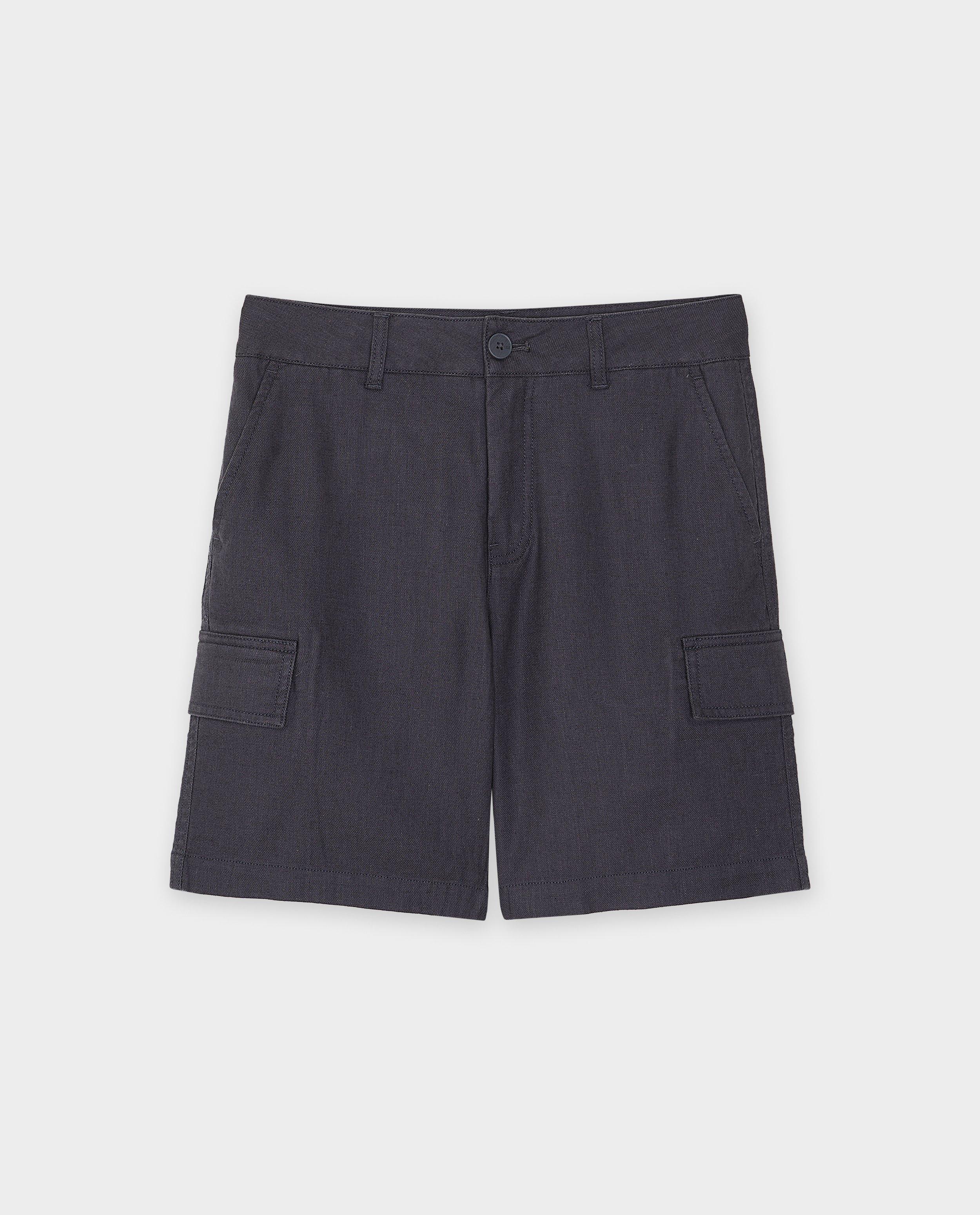 Pantaloni scurți din in I AM, croială cargo, 7-14 ani gri închis