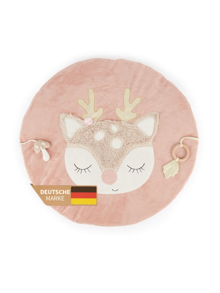 Bieco Spielwaren Krabbeldecke mit Aktivität Reh - ab Geburt in Rosa günstig kaufen onesize