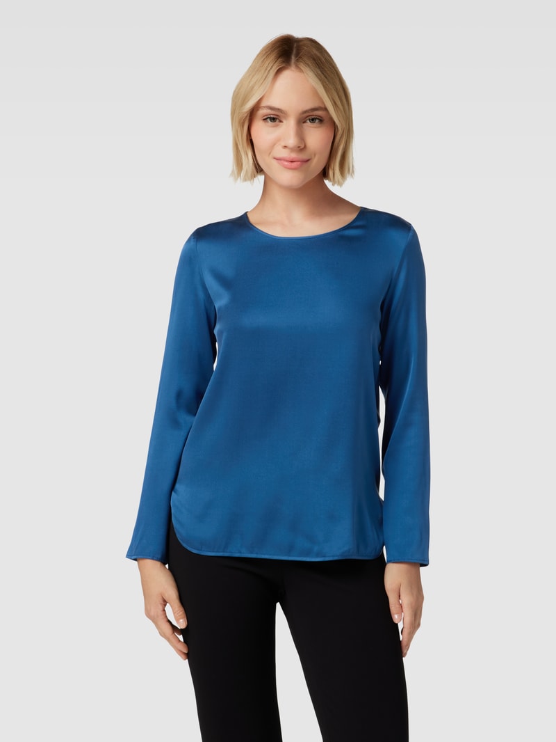 Blusenshirt mit Rundhalsausschnitt Modell 'MOLDAVA' in royalblau