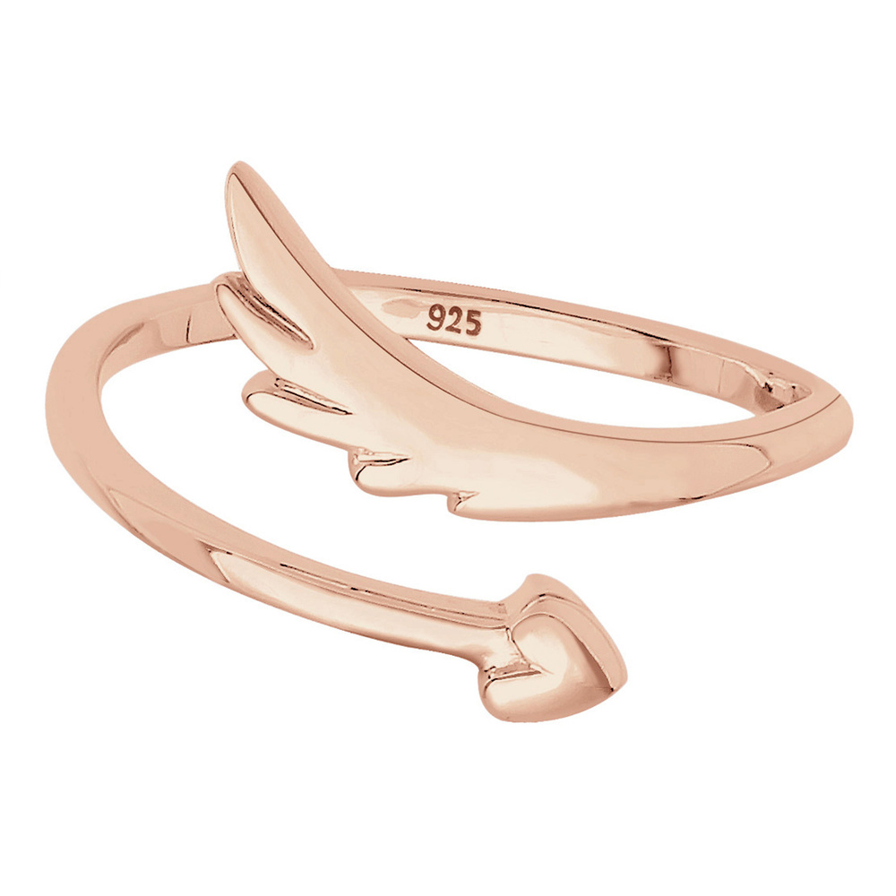 Elli Elli Bague Herz Flügel Feminin Offen 925 Silber Bague