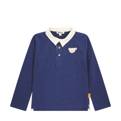 Poloshirt langarm, dunkelblau für Jungs