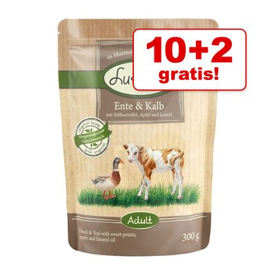 10 + 2 GRATIS! 12 x 300 g Lukullus Naturkost Frischebeutel
