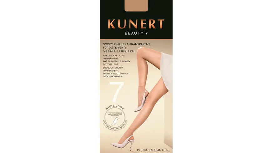 KUNERT Damen Söckchen BEAUTY ultra-transparent 7 DEN cashmere