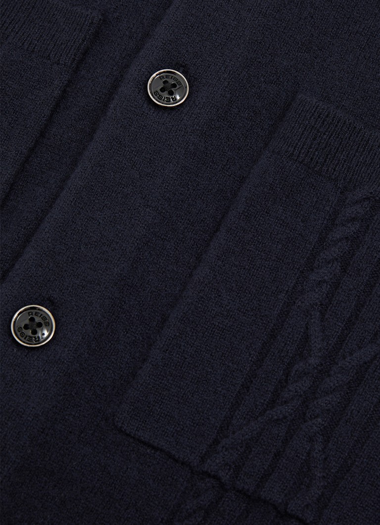 Cardigan Reiss Lockhurst din amestec de lână tricotată fin