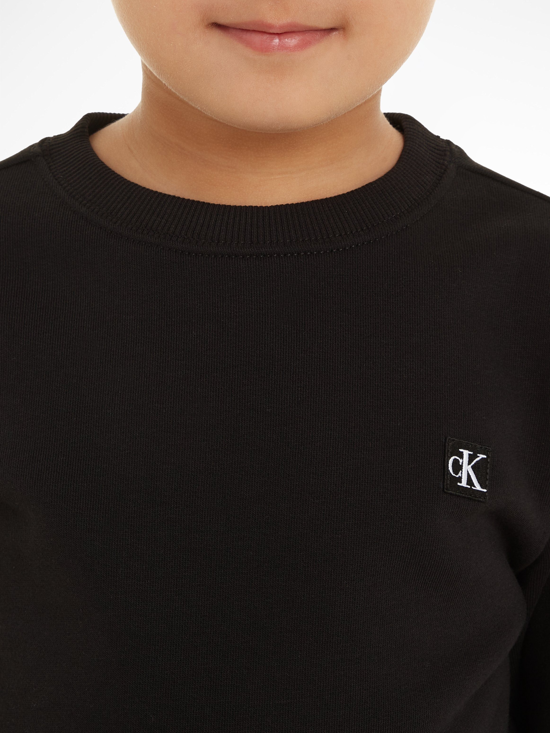 Calvin Klein Jeans Sweatshirt MONOGRAM MINI BADGE CREWNECK mit Logopatch