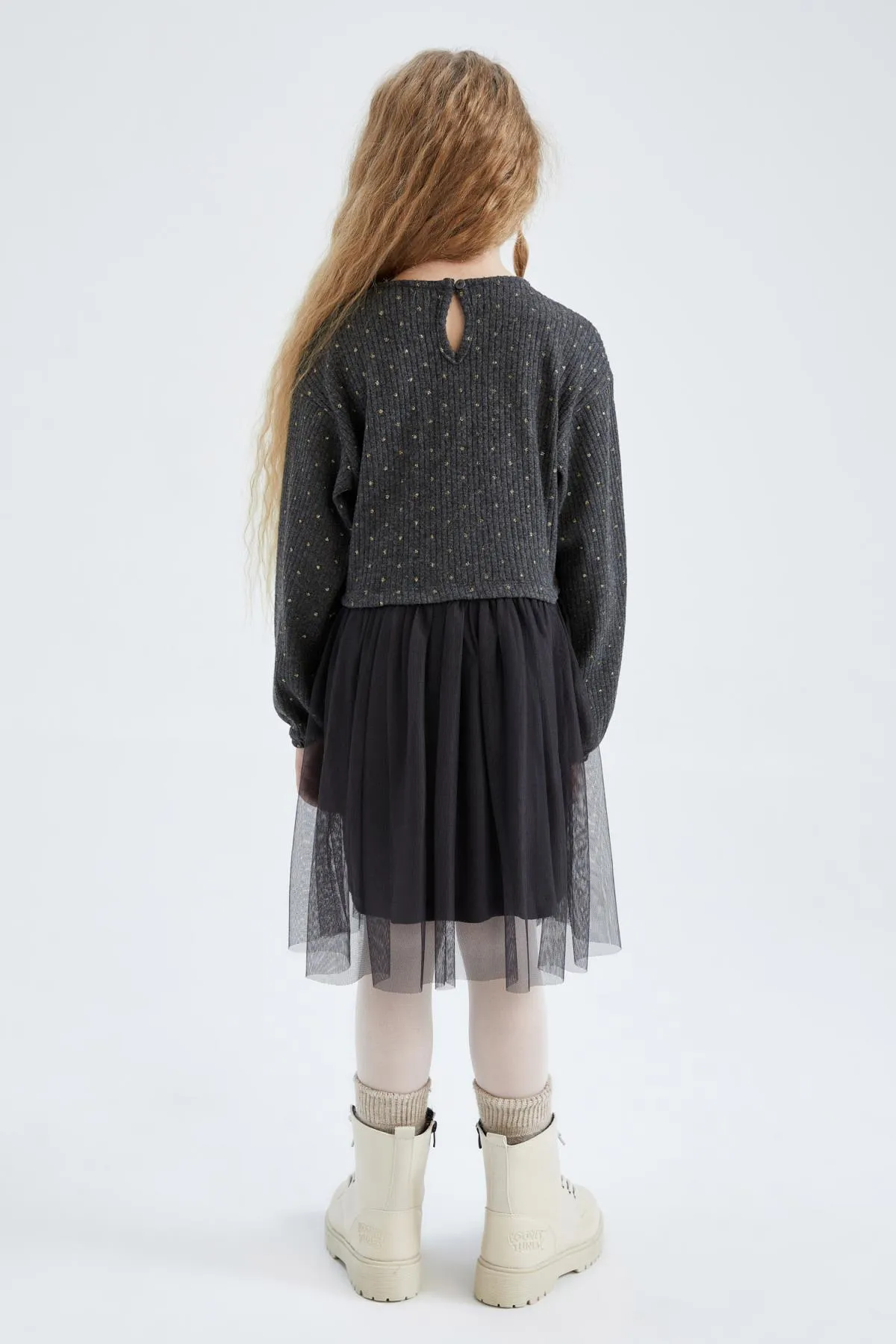 DeFacto  Langärmliges Tüllkleid für Mädchen