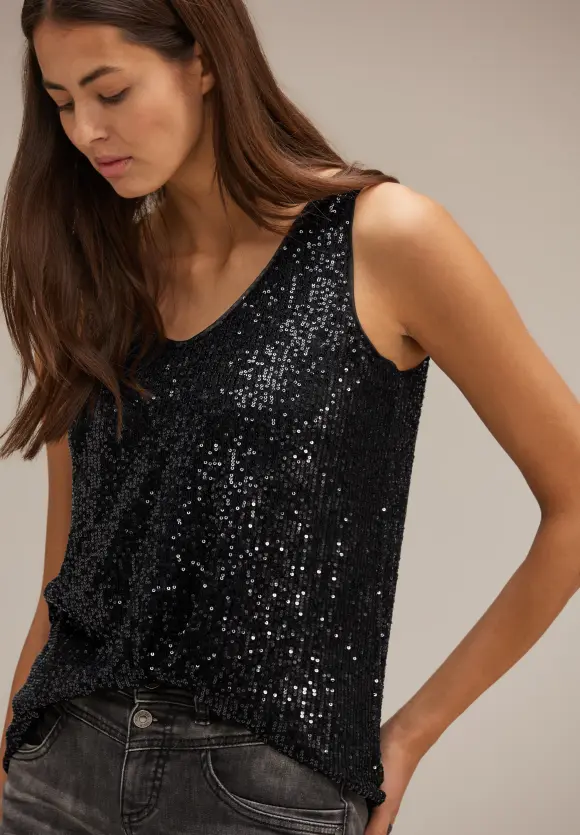 Street One Party Pailletten Top