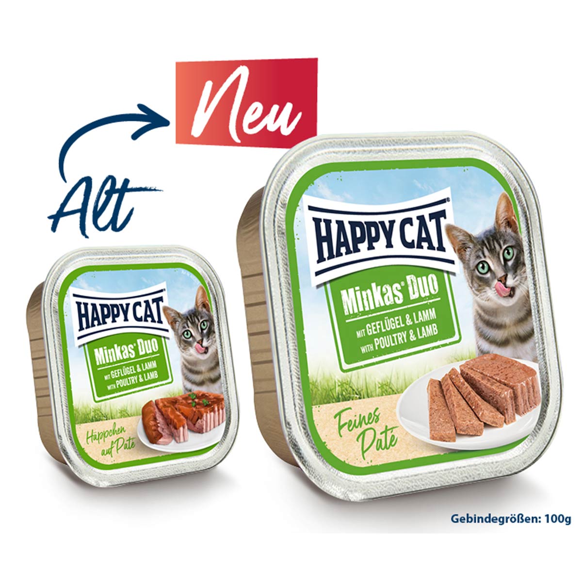 Happy Cat Minkas Duo Geflügel & Lamm Paté kaufen bei ZooRoyal