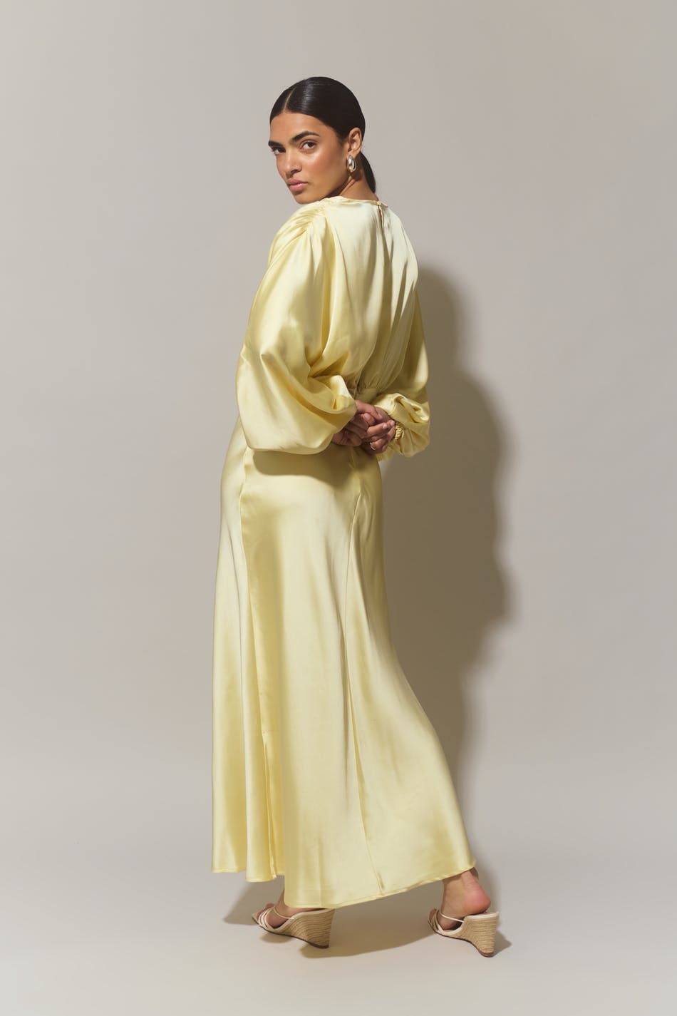 Satin midaxi dress