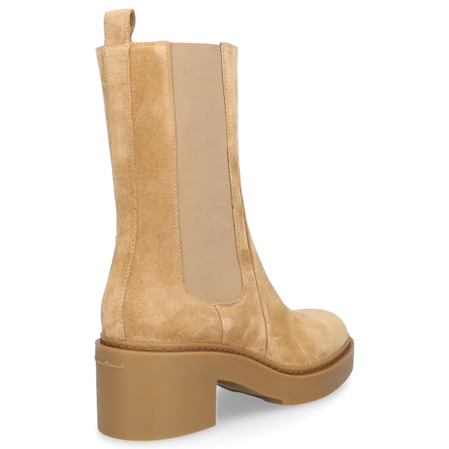 Santoni - Chelsea Boots 59783 Veloursleder - beige