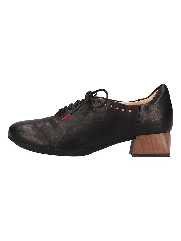 Think! Leder-Schnürschuhe in Schwarz günstig kaufen