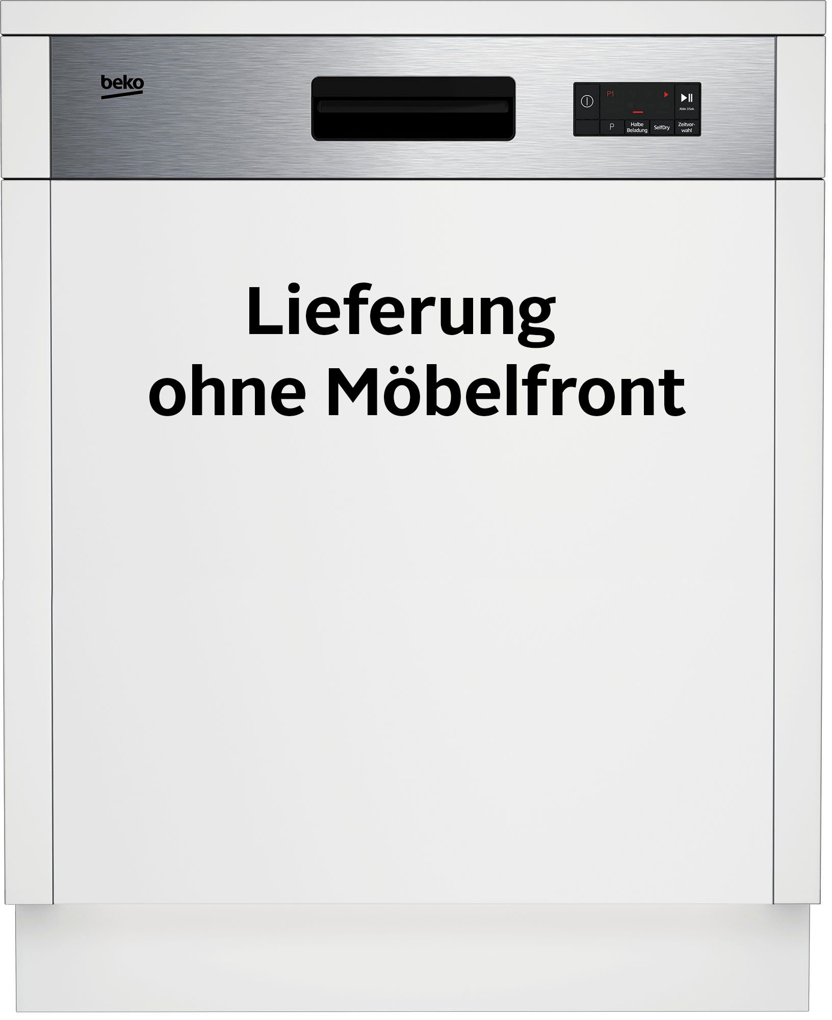BEKO teilintegrierbarer Geschirrspüler, BDSN15O30X 7688901677, 14 Maßgedecke