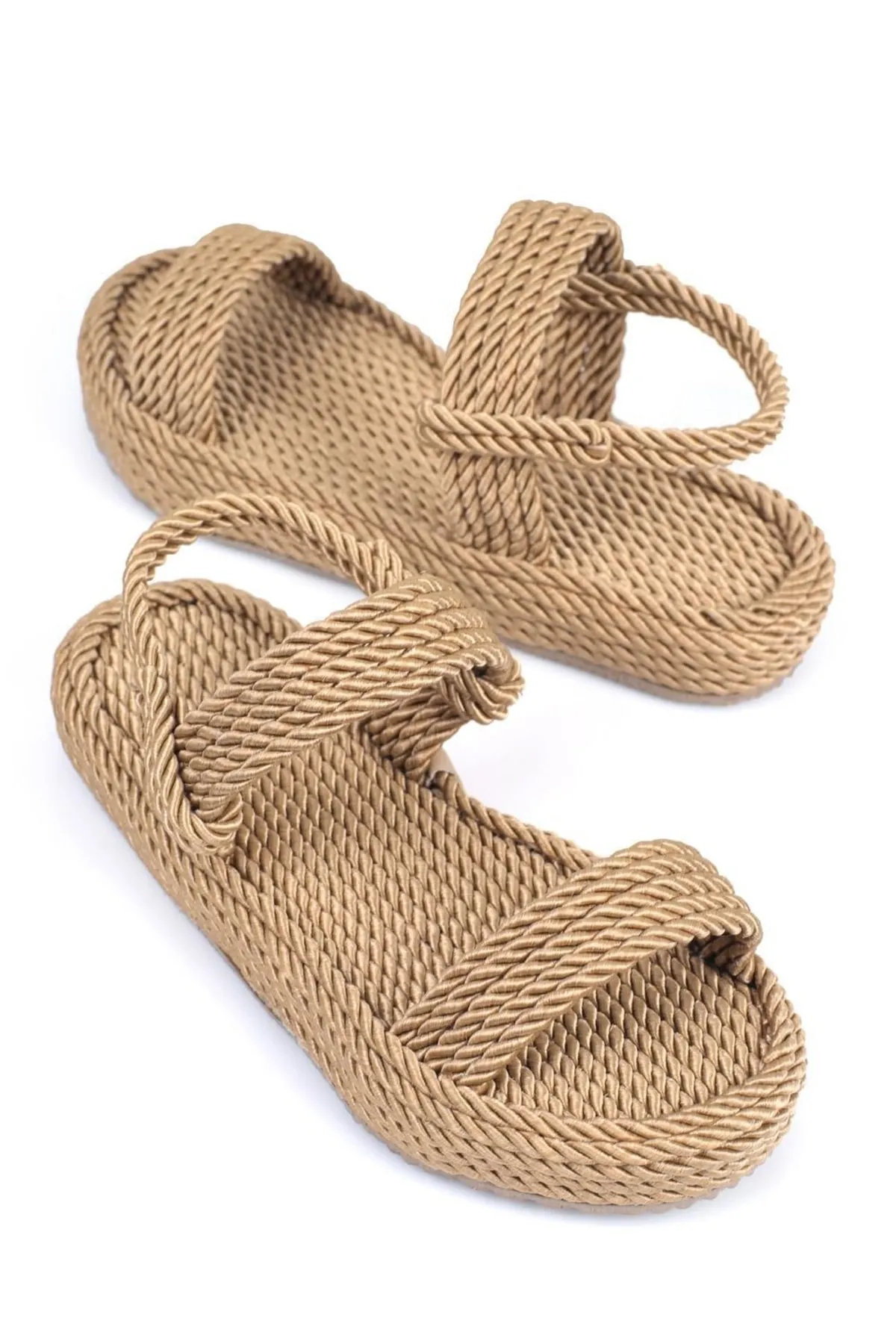 Capone Outfitters  Capone Damen-Sandalen mit dickem Seilband und dickem Absatz