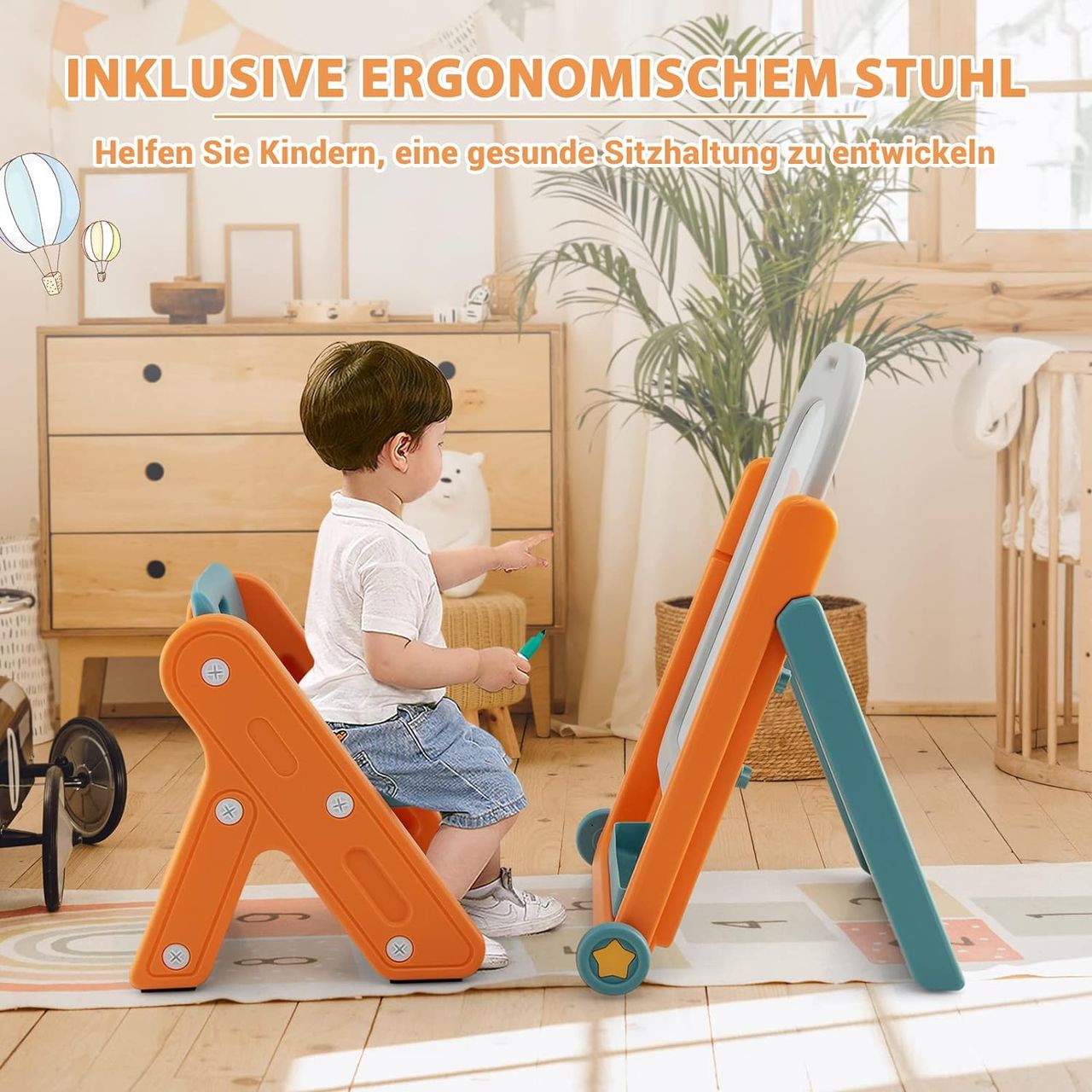 Costway 2 in 1 Kinder Staffelei