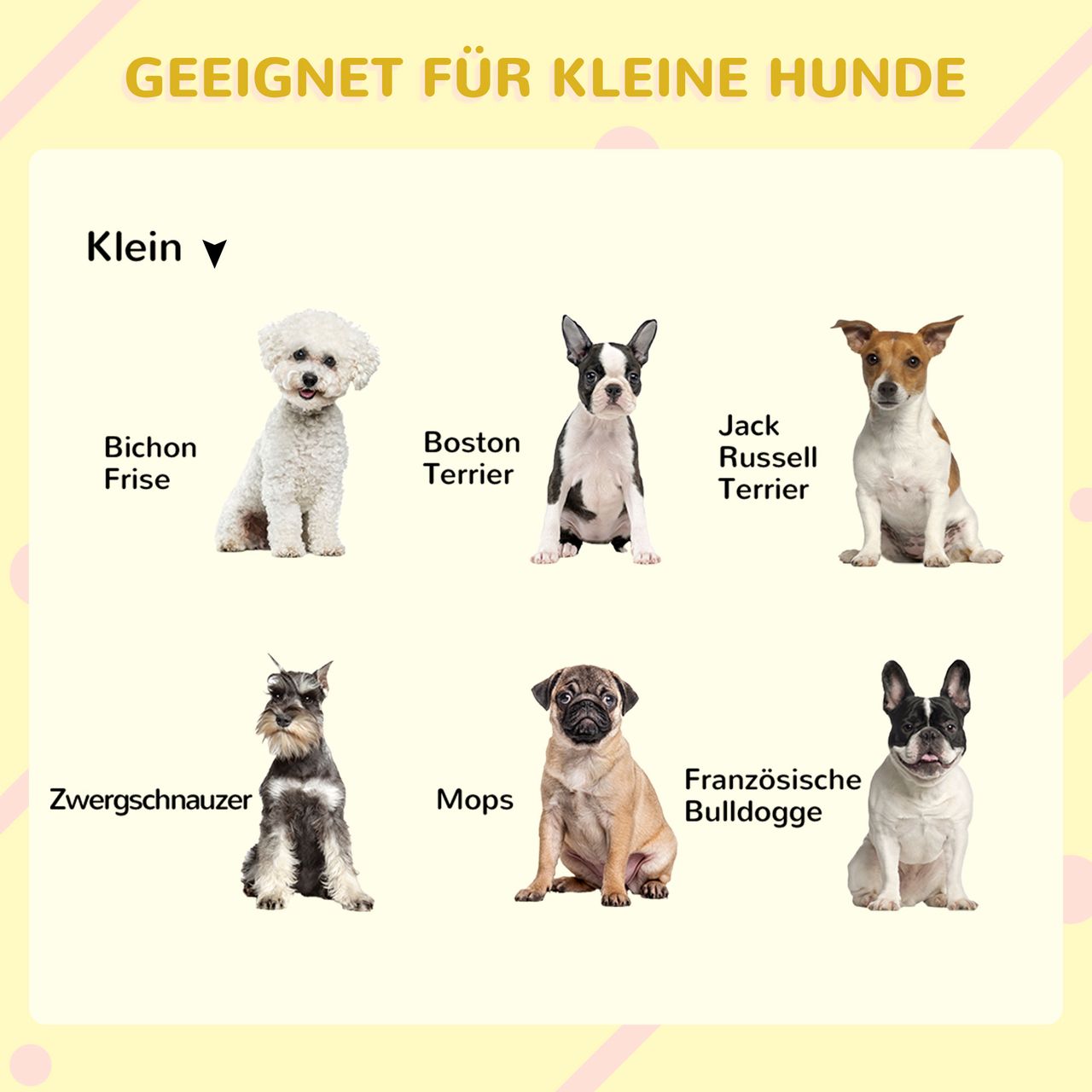 PawHut Hundehütte, Tannenholz, Hundehaus, Kleintierhaus mit 2 Schüsseln, Outdoor