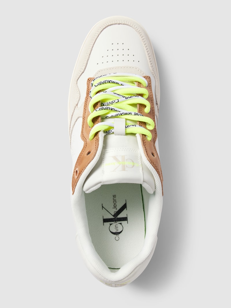 Sneaker mit Label-Details Modell 'BASKET CUPSOLE' in beige