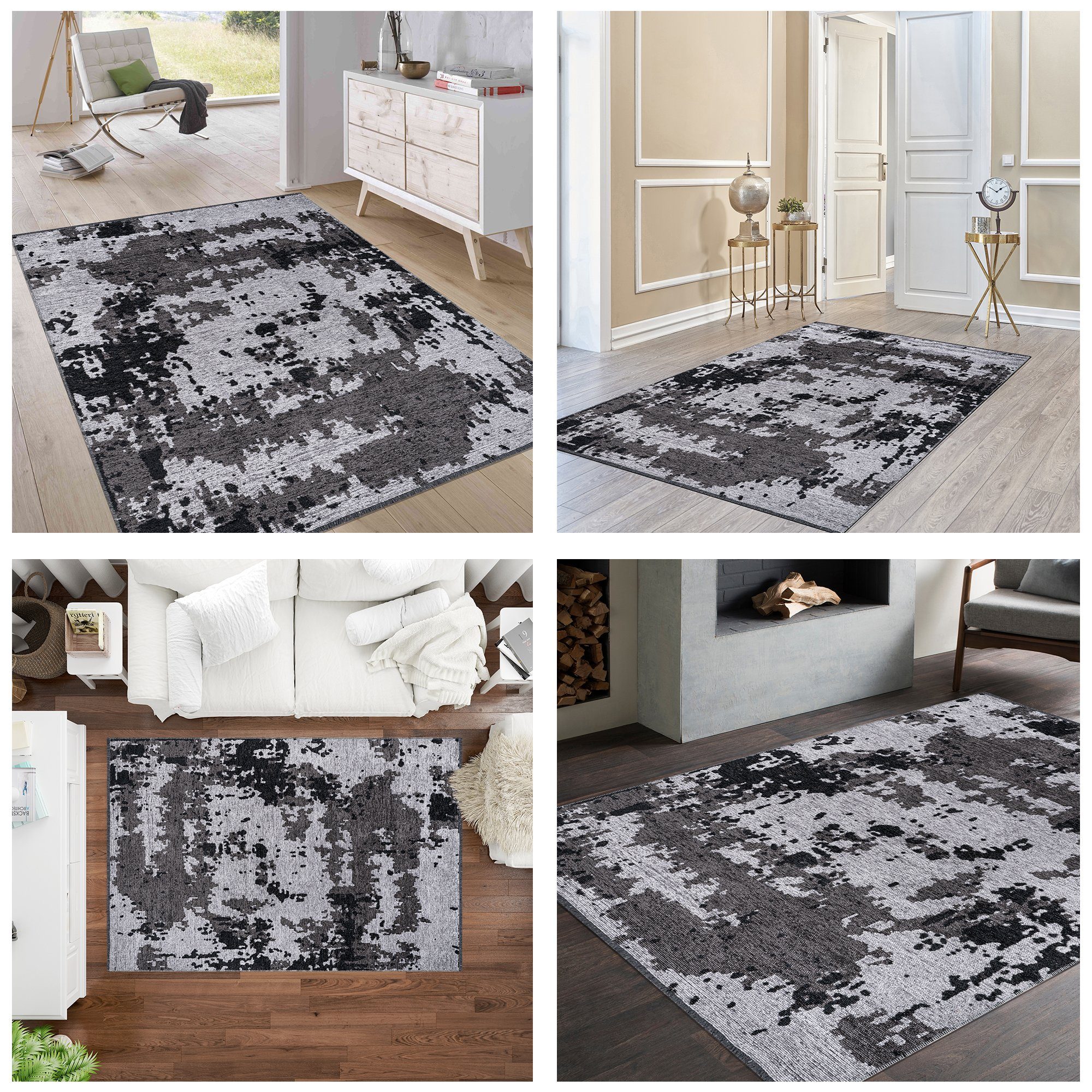 Teppich SOHO, Jimri, Rechteckig, Höhe: 8 mm, Wohnzimmer, Eleganter Kurzflor Teppich, Modern Flachgewebe
