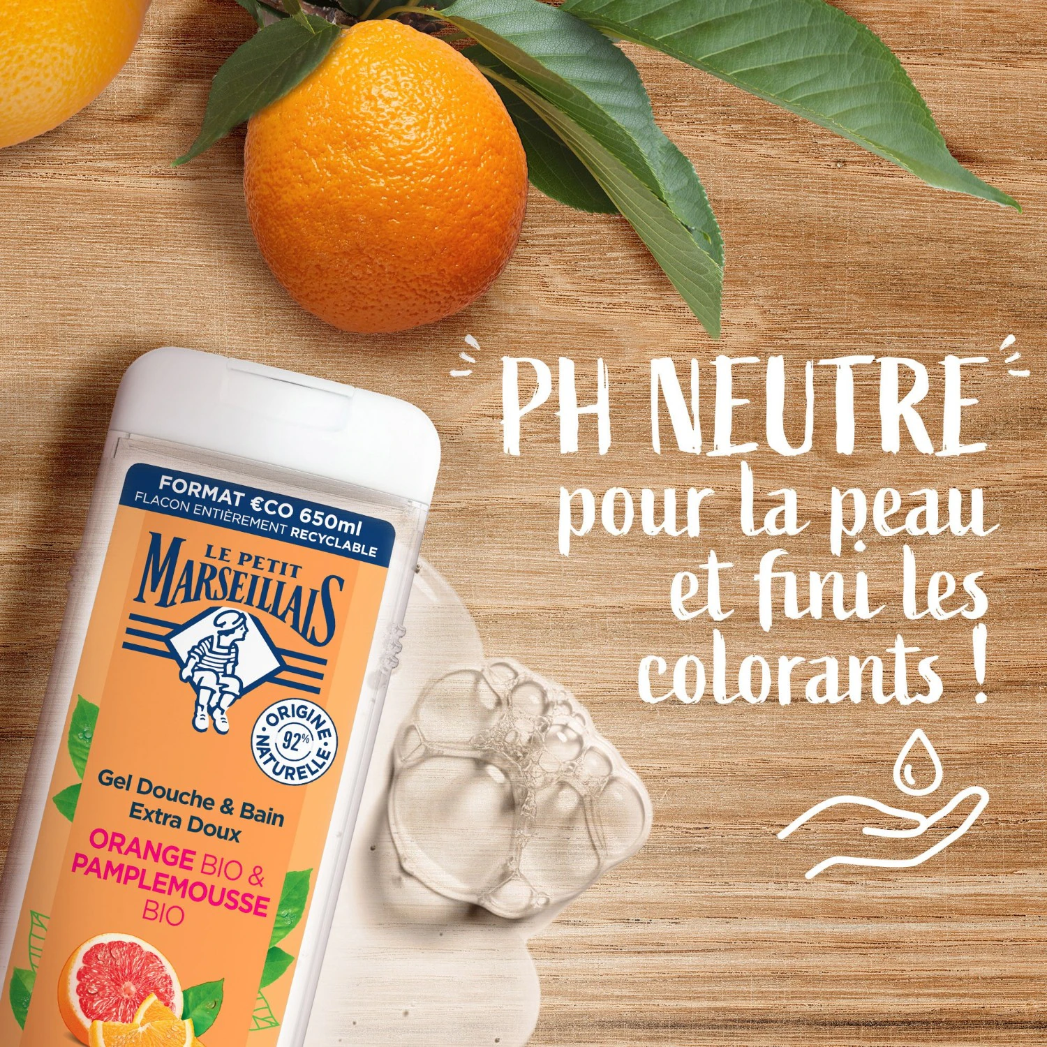 Le Petit Marseillais extra gyengéd tusfürdő organikus narancs és bio grapefruit