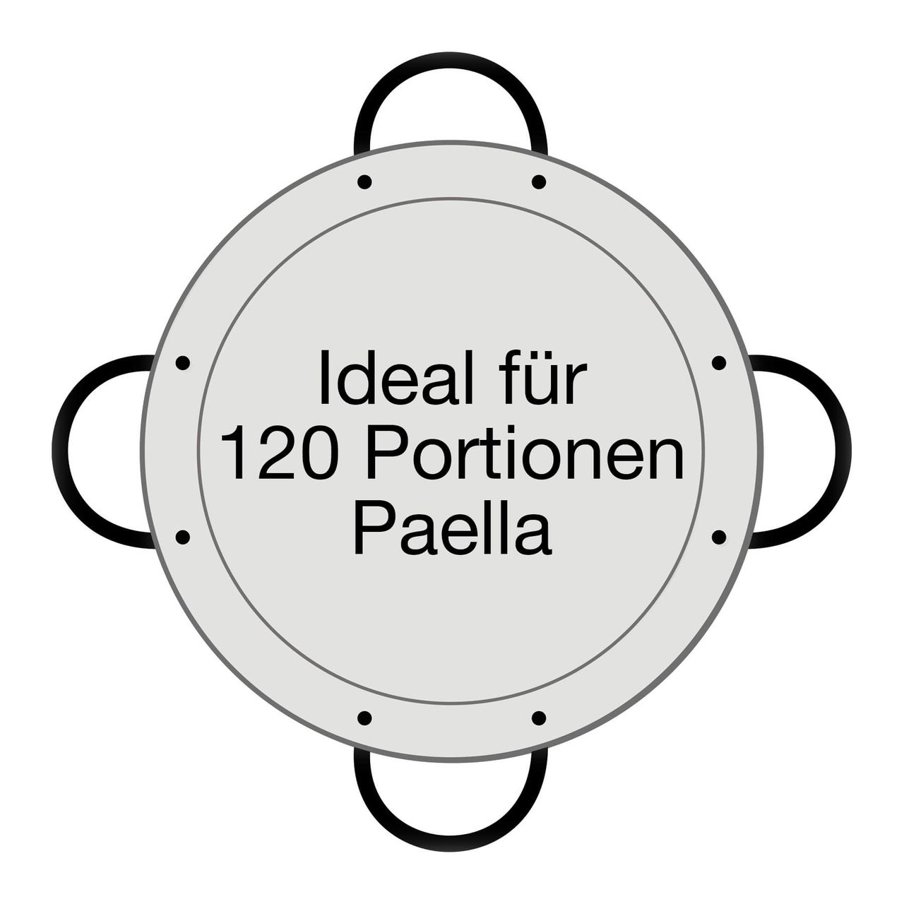 PaellaWorld International Paella World Original spanische Paella-Pfanne Valenciana 115cm Durchmesser