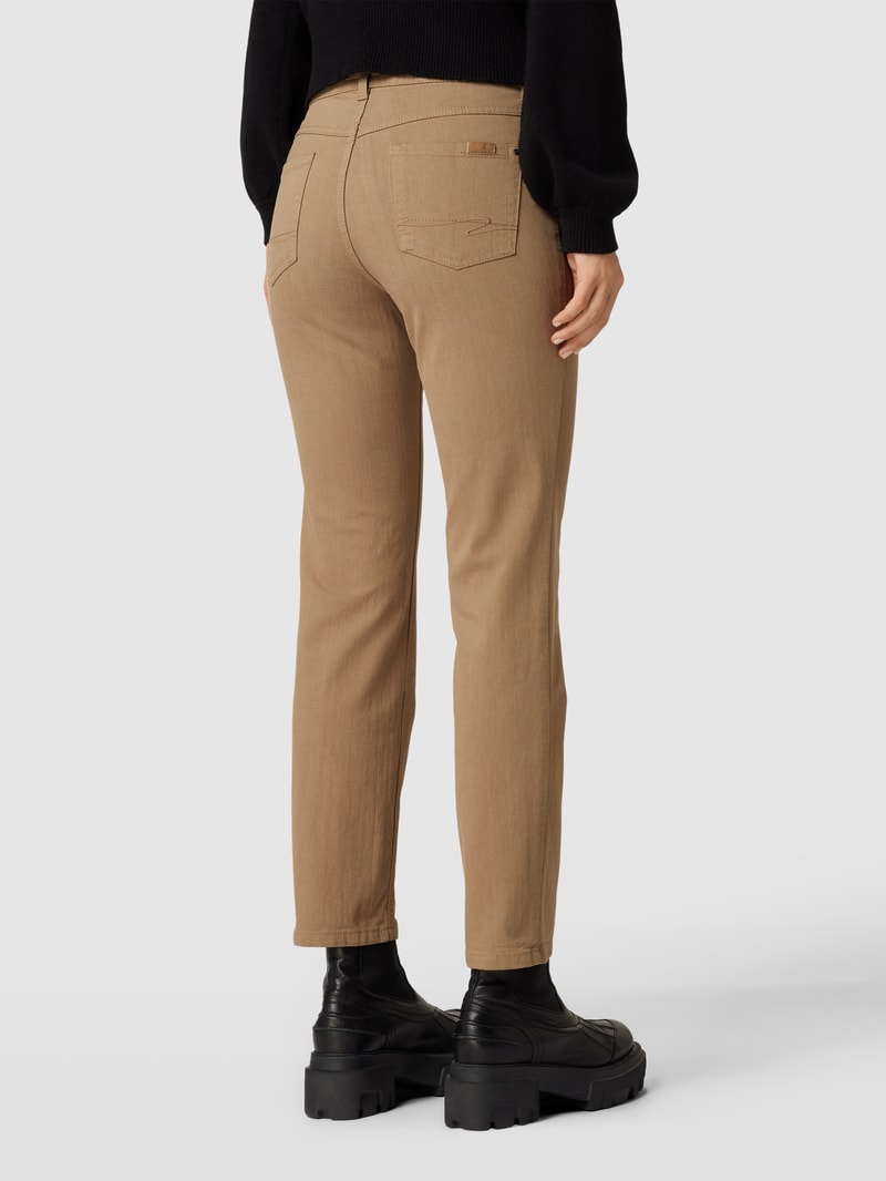 Straight Fit Jeans im 5-Pocket-Design Modell 'CORA' in beige