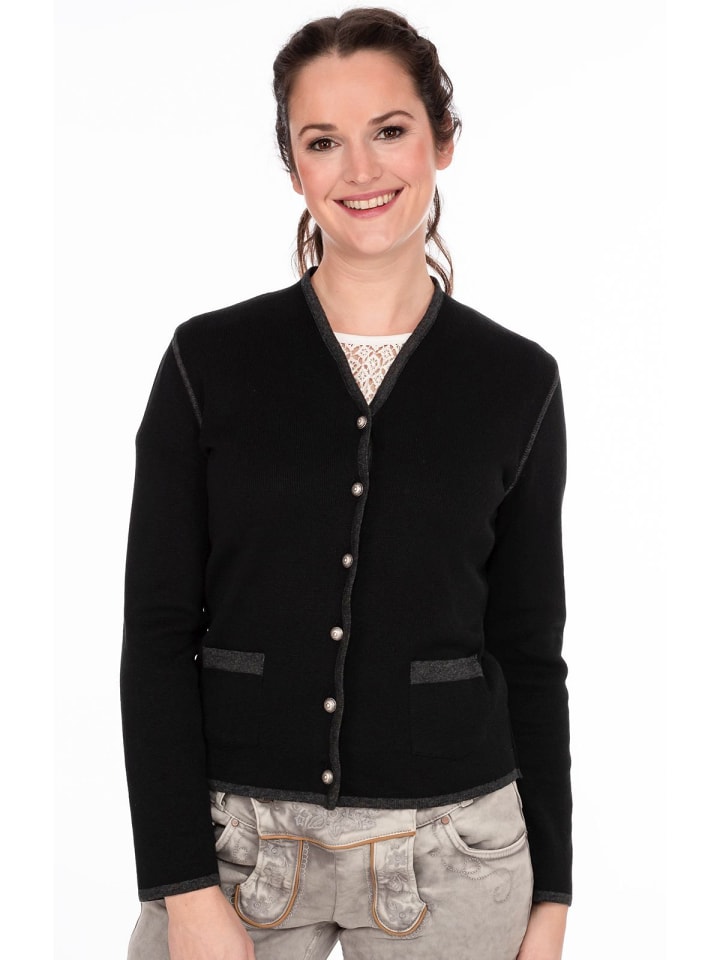 OS-Trachten Strickjacke 457019-0771 in schwarz günstig kaufen