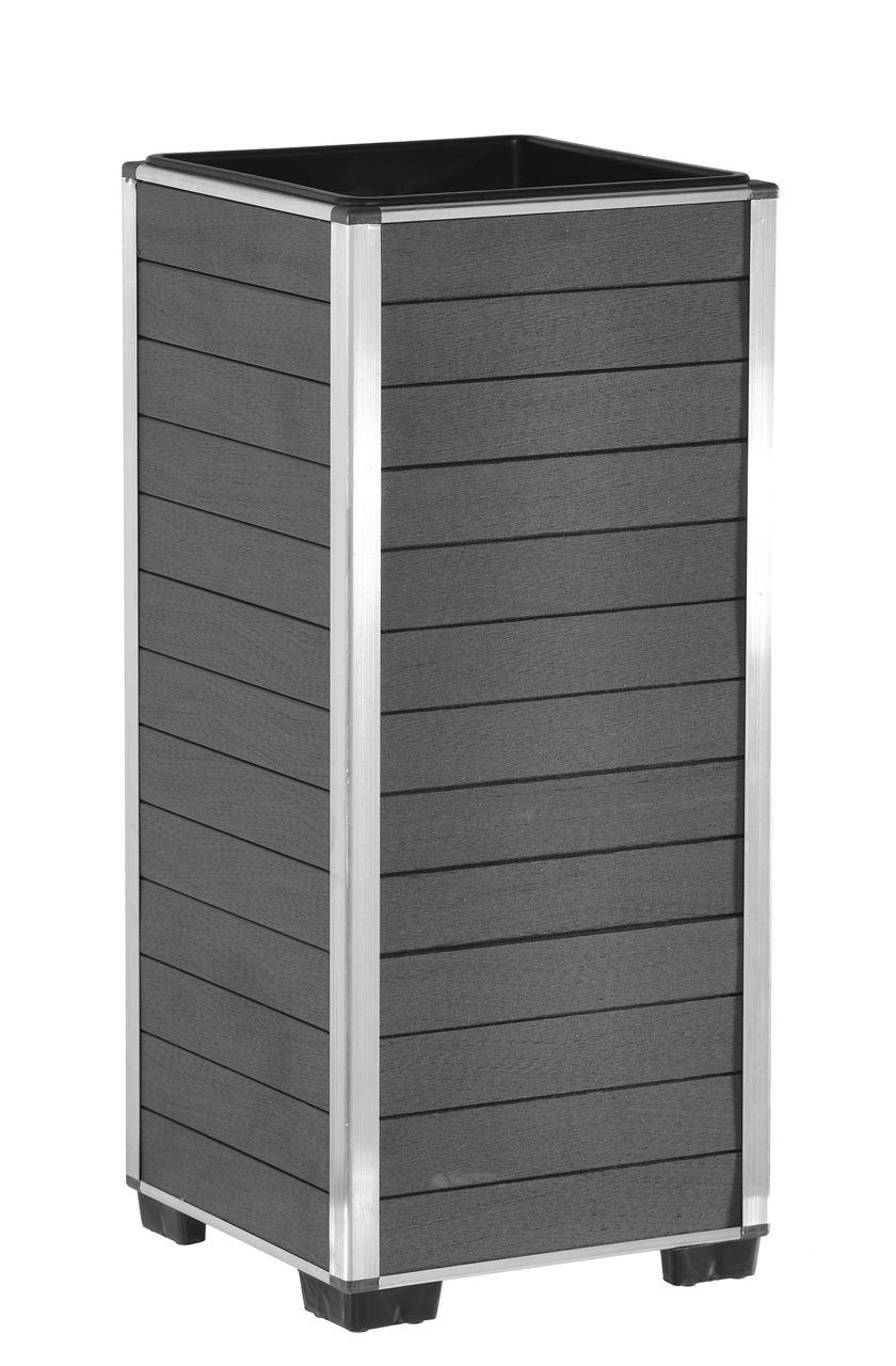 Weles Pflanzgefäß WPC, 27 x 27 x 59 cm, anthrazit