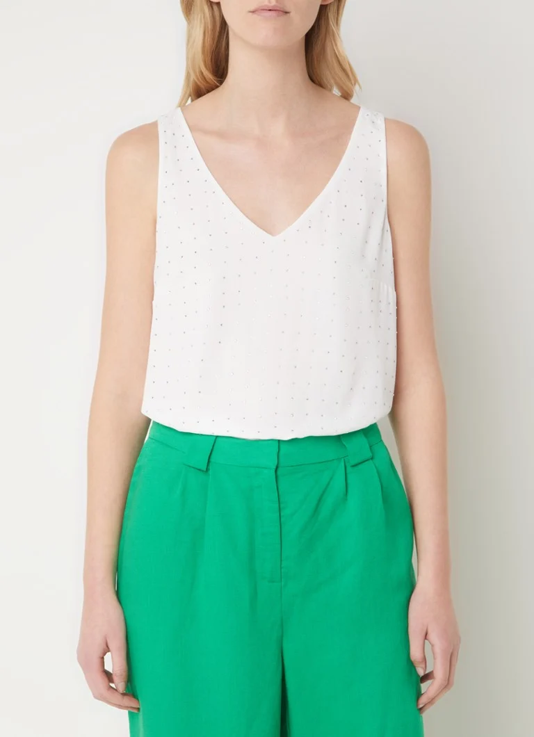 Tricou fără mâneci Hayley de la Phase Eight, decorat cu cristale.