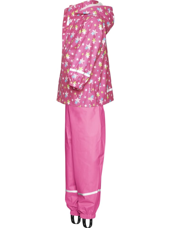 Playshoes Regen-Set Sterne allover in Pink günstig kaufen