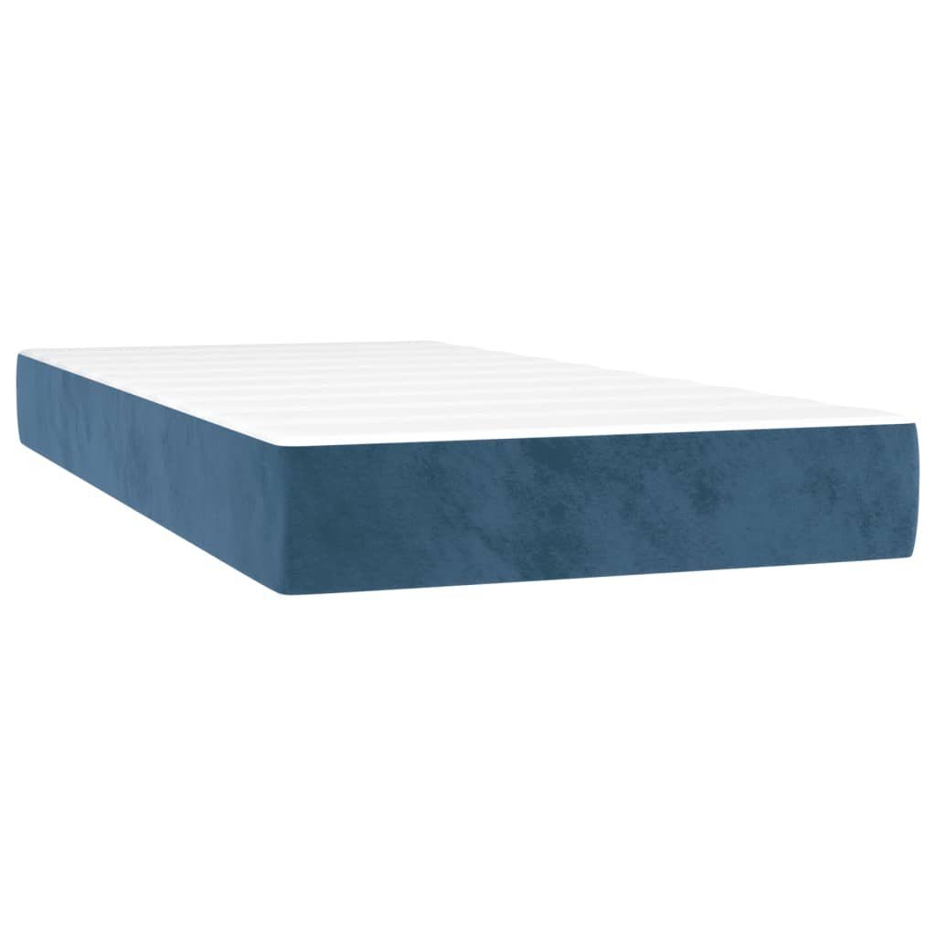 Kaltschaummatratze Taschenfederkernmatratze Dunkelblau 80x200x20 cm Samt, vidaXL, 20 cm hoch