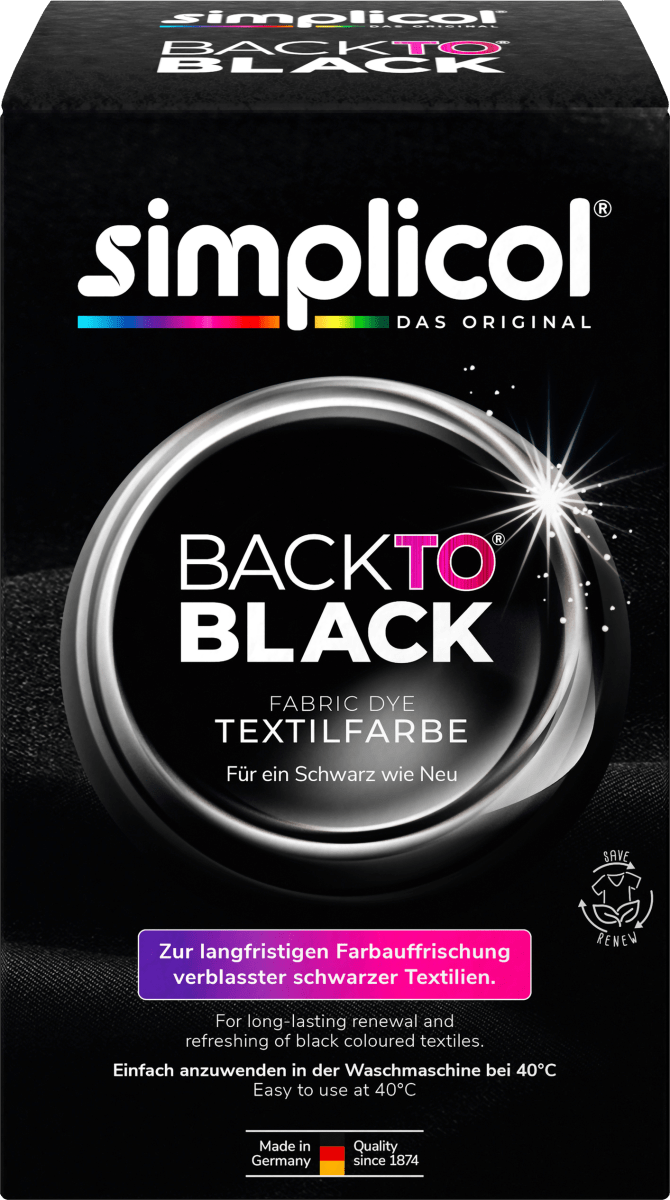 Textilfarbe Back to Black Farberneuerung, 400 g