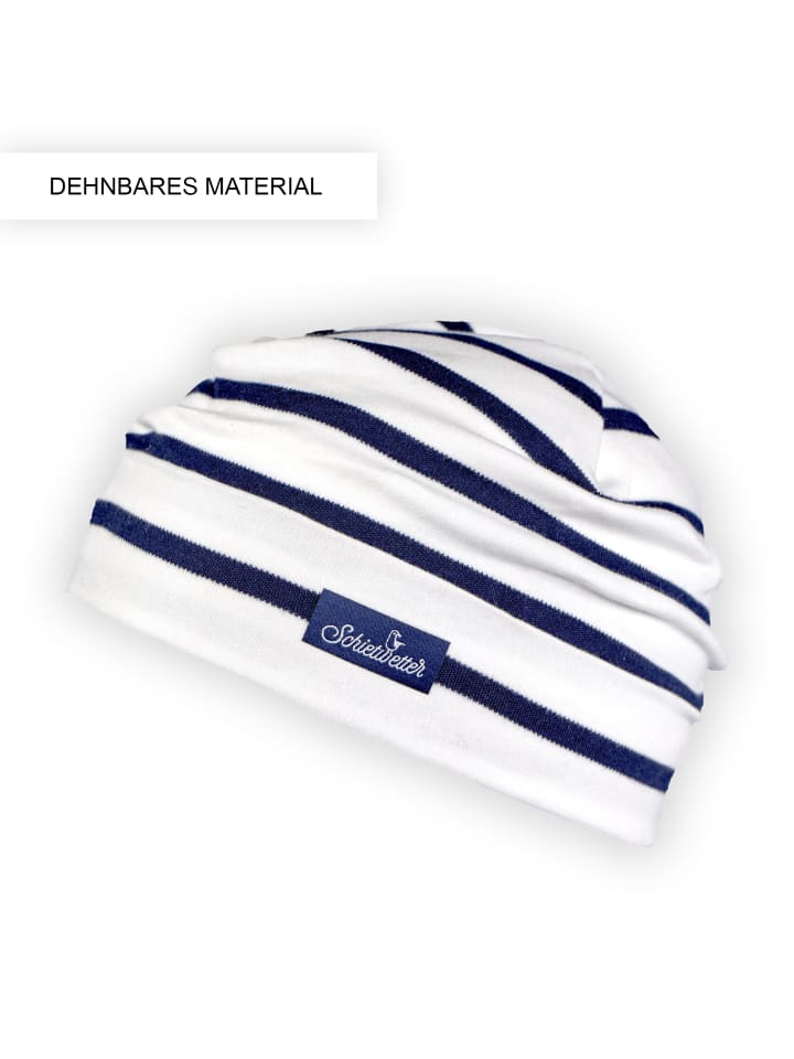 SCHIETWETTER Mütze , dehnbar, modisch, flauschig in weiß-navy günstig kaufen onesize
