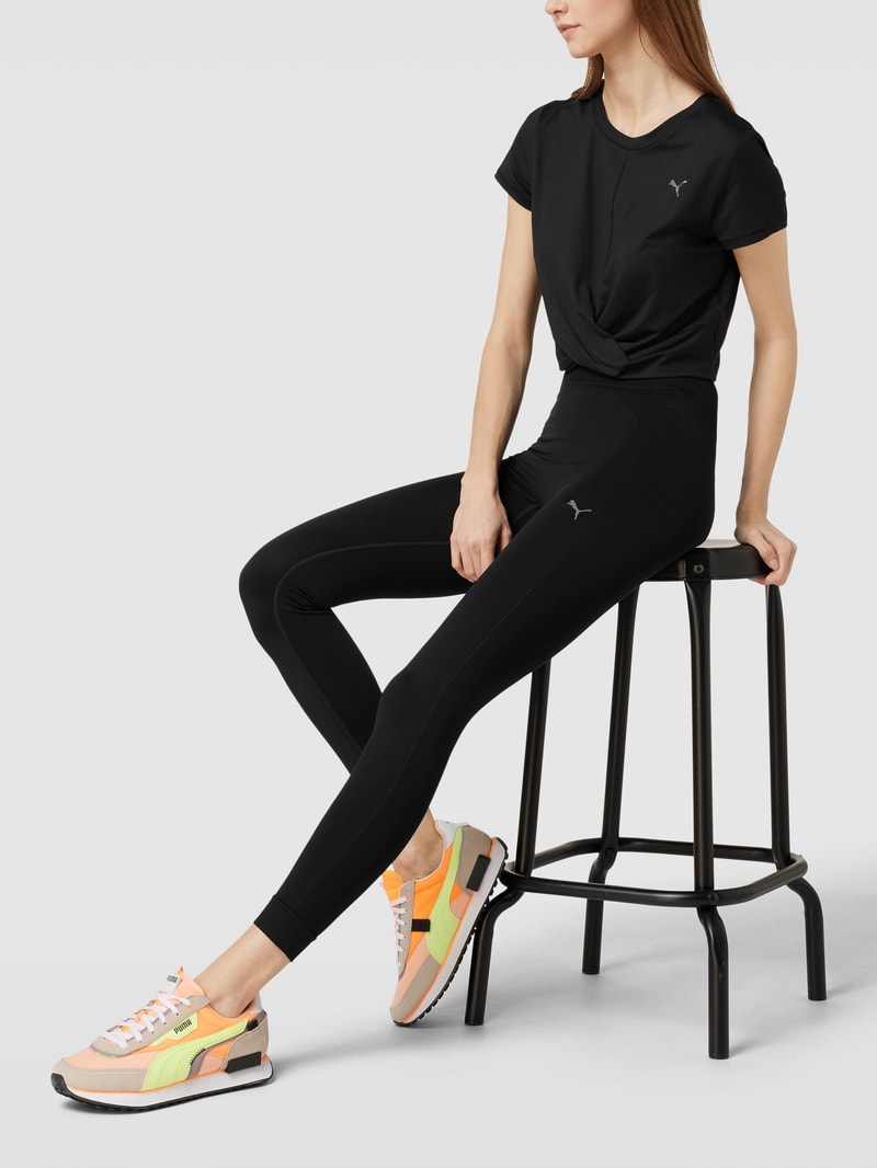 Leggings mit Logo-Print Modell 'STUDIO FOUNDATIONS SEAMLE' in schwarz