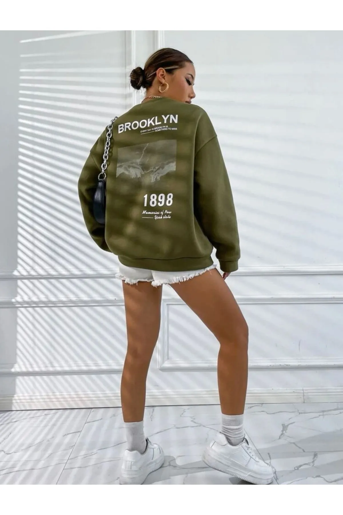 MOONBULL  Sweatshirt - Khaki - Regular Fit