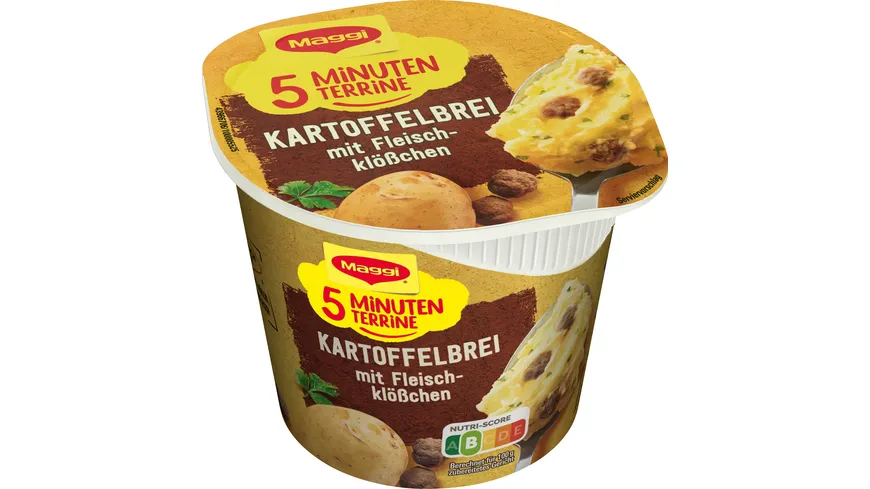 MAGGI 5 Minuten Terrine Kartoffelbrei mit Fleischklößchen 46 g