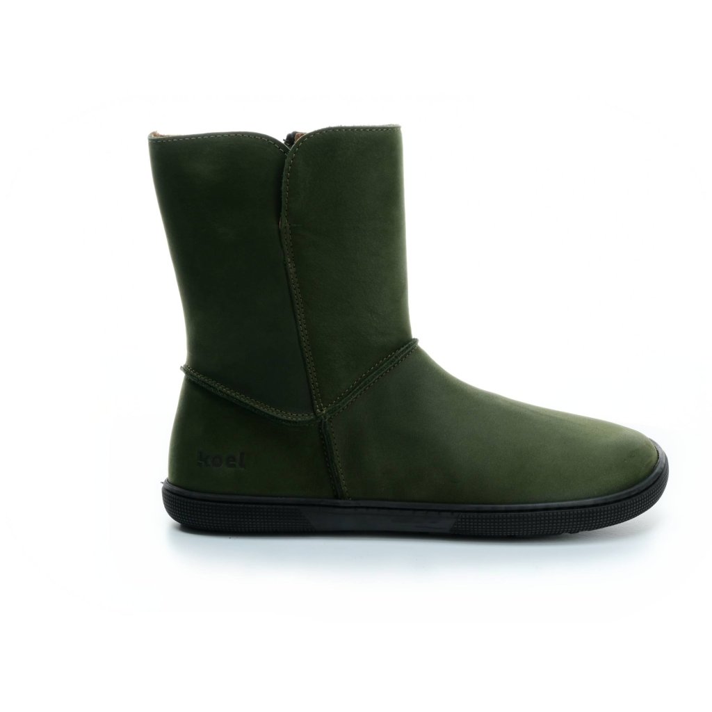 Koel4kids Fina Khaki 08L002.231-350 dunkelgrüne Barfuß-Halbstiefel