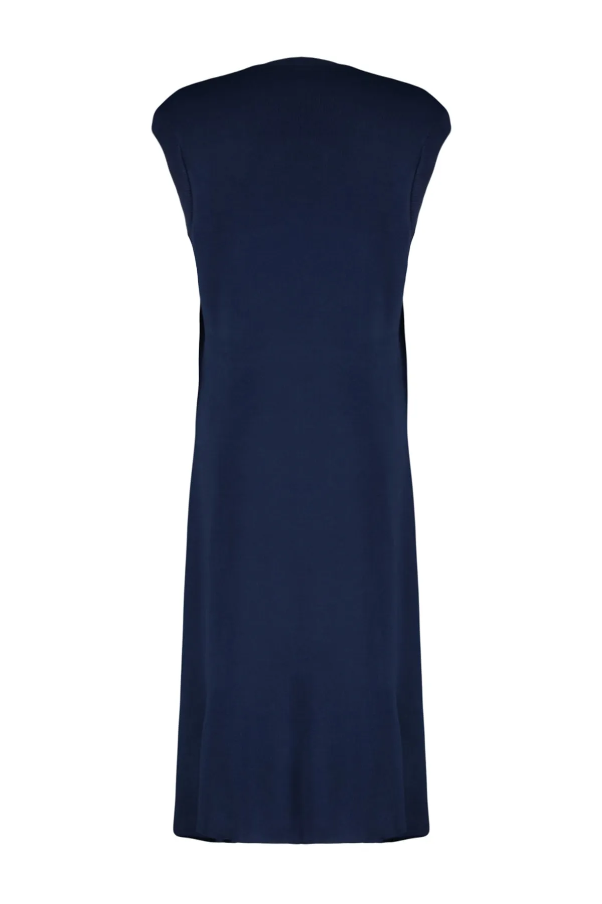 Trendyol Modest  Marineblauer langer Strickpullover mit Seitenschlitzen TCTAW24UV00018