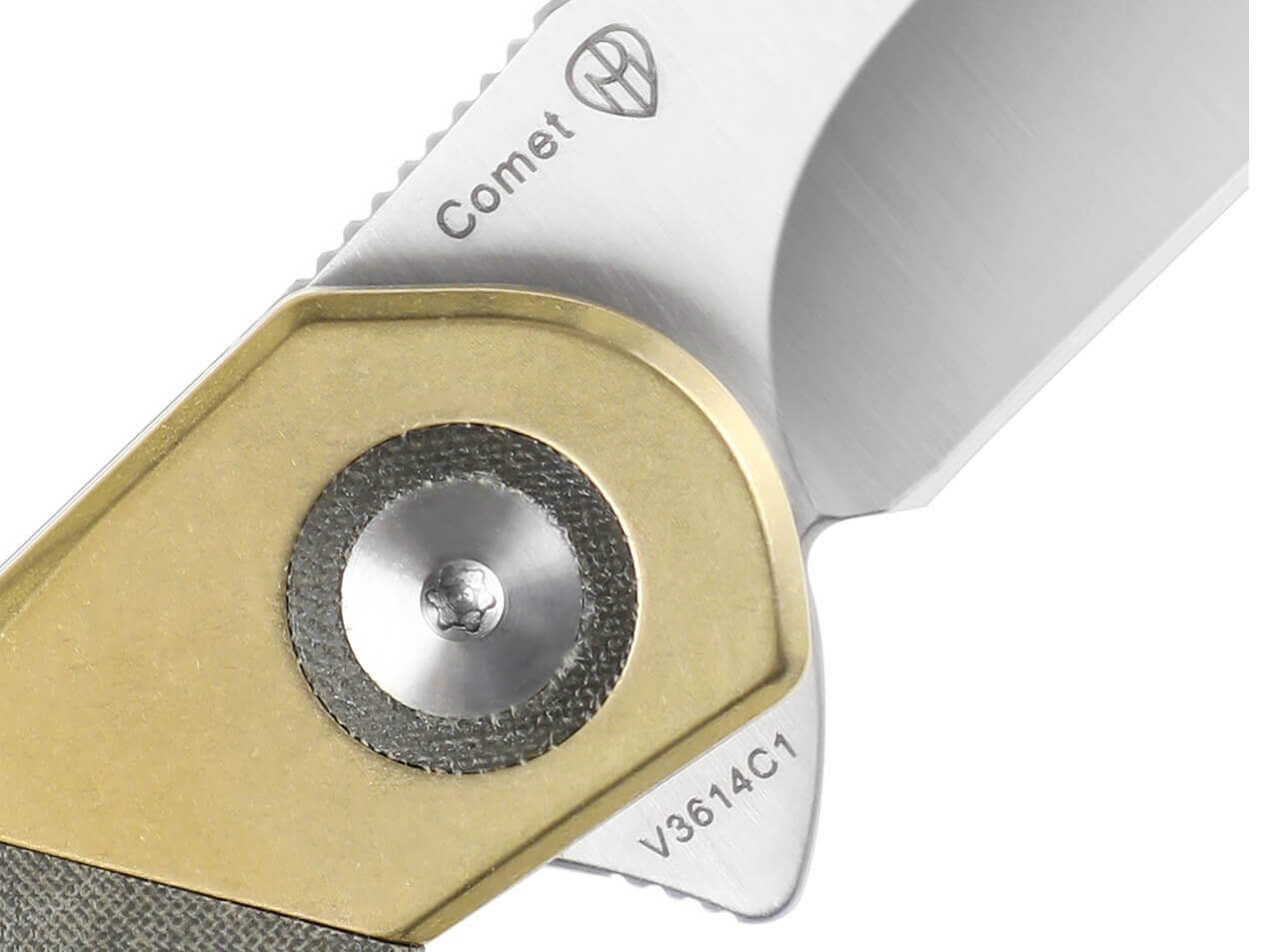 Comet Brass Micarta Green