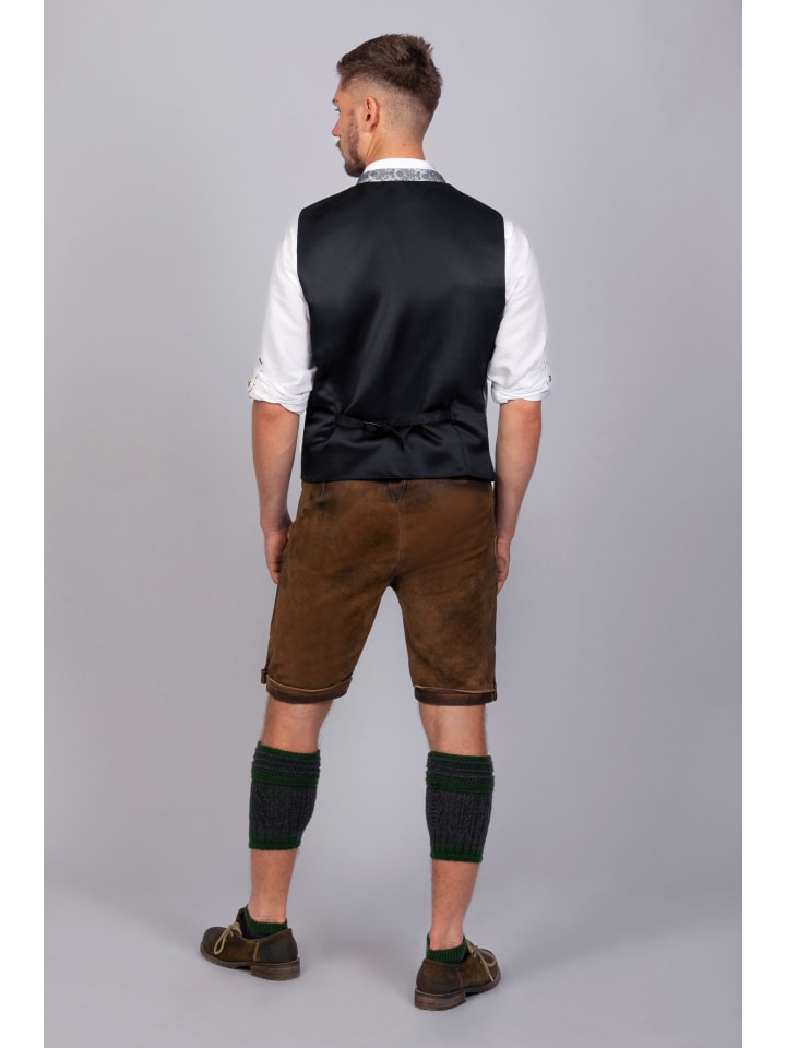 Edelnice Kurze Wildbock Lederhose Jan in dunkelbraun günstig kaufen