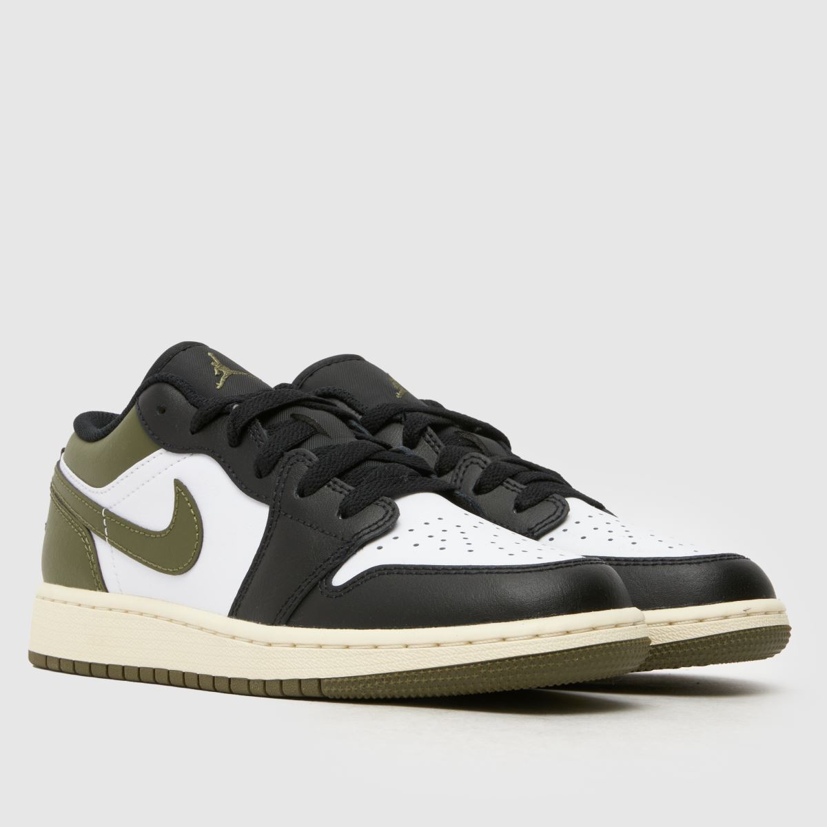 Nike Jordan vita multifärgade Air Jordan 1 Low pojkar ungdomsskor
