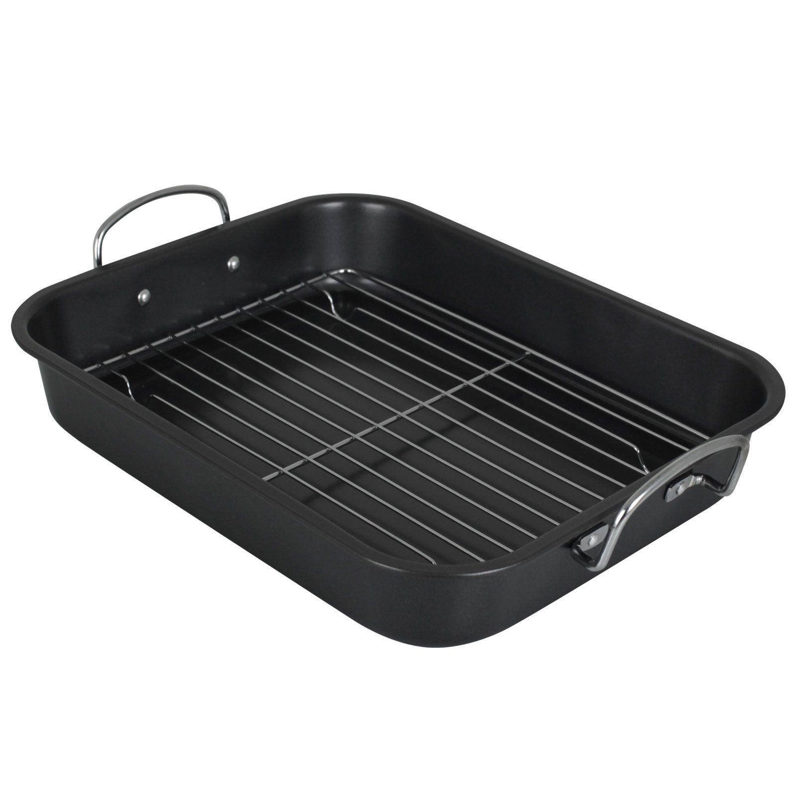 Koopman Bräter Bratform Grillrost 39x29cm Ofenform Schmortopf Multibräter, Gänsebräter Brattopf Kochgeschirr Backofen Gittereinsatz Kochtopf