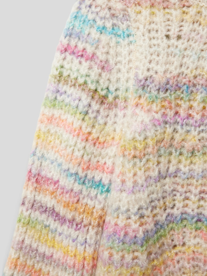 Strickpullover mit Streifenmuster Modell 'CARMA' in ecru