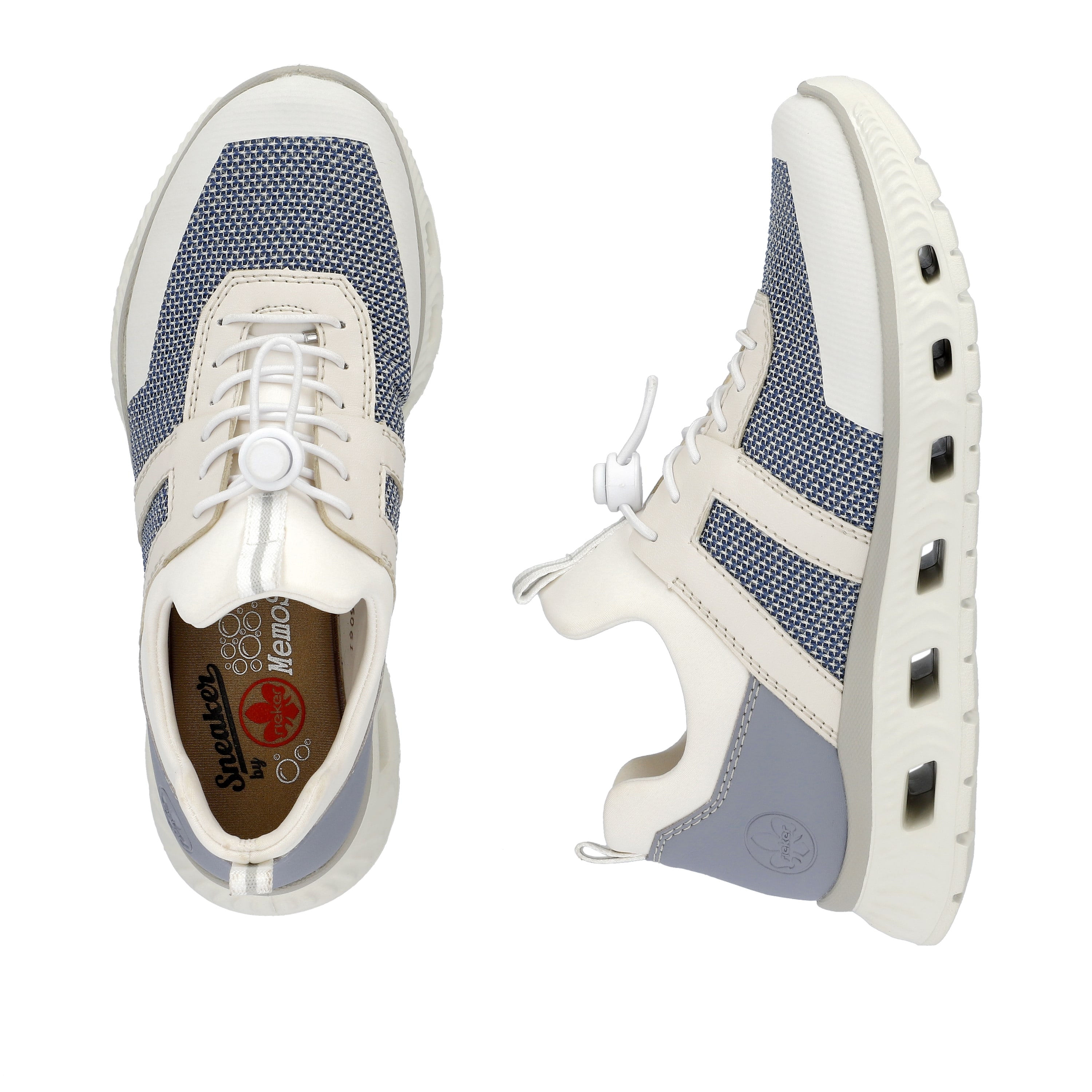 Rieker Damen Slipper schwanenweiss