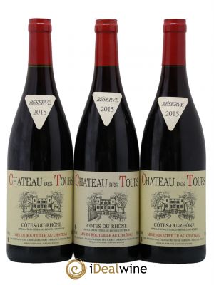 Côtes du Rhône Château des Tours Emmanuel Reynaud  2015 - Lot de 3 Bouteilles