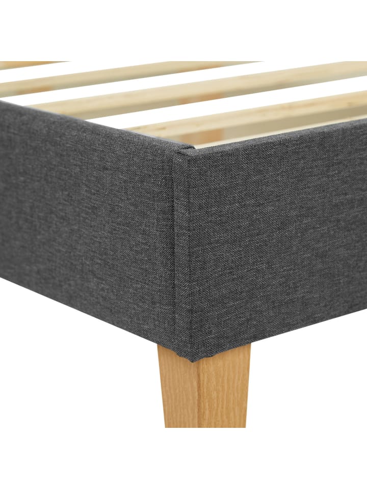 Homestyle4u Polsterbett mit Lattenrost 120x200 cm in Grau günstig kaufen