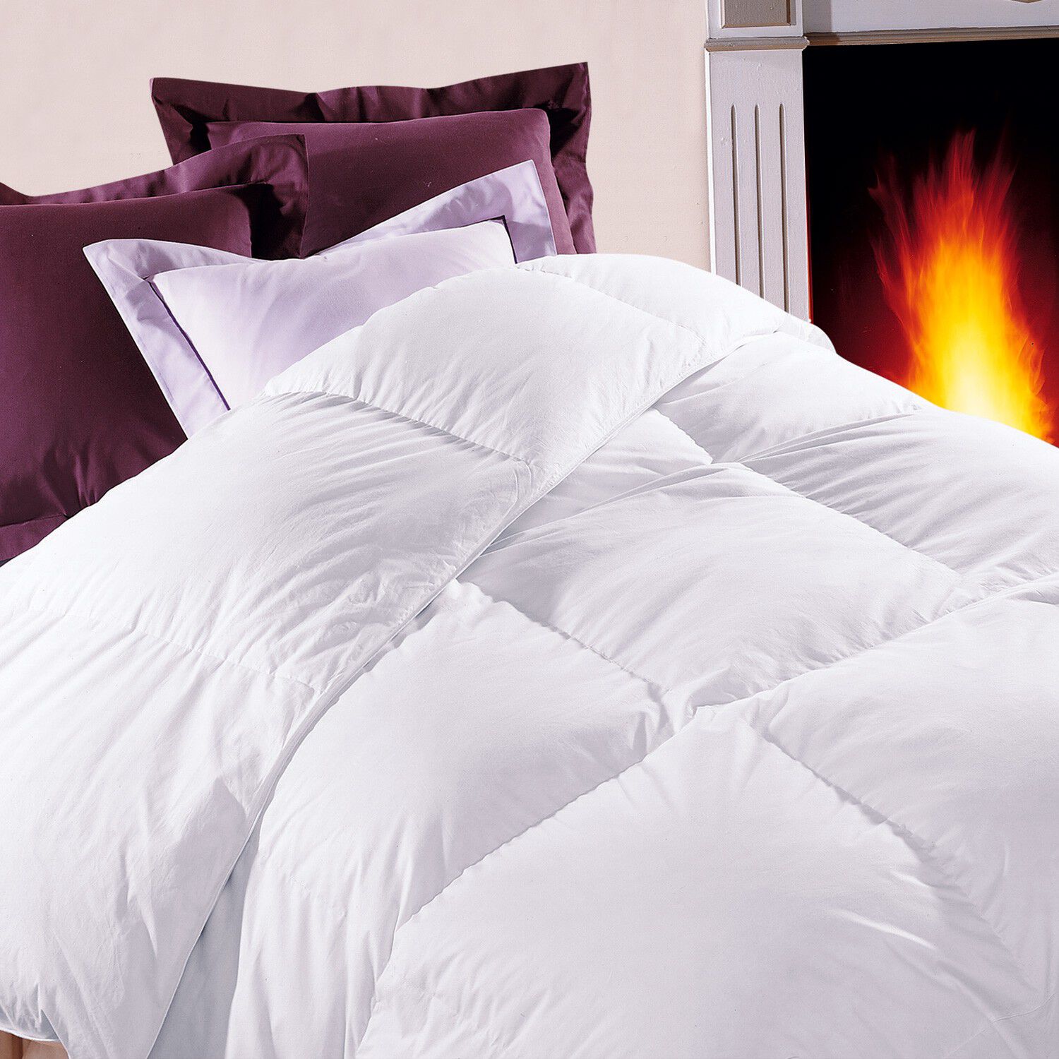 Couette duvet oie blanche prestige chambre tempérée