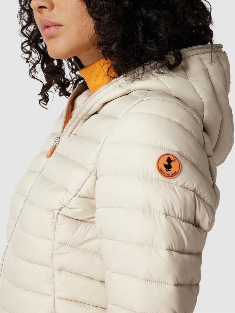 Steppjacke mit Label-Detail Modell 'DIZY' in beige