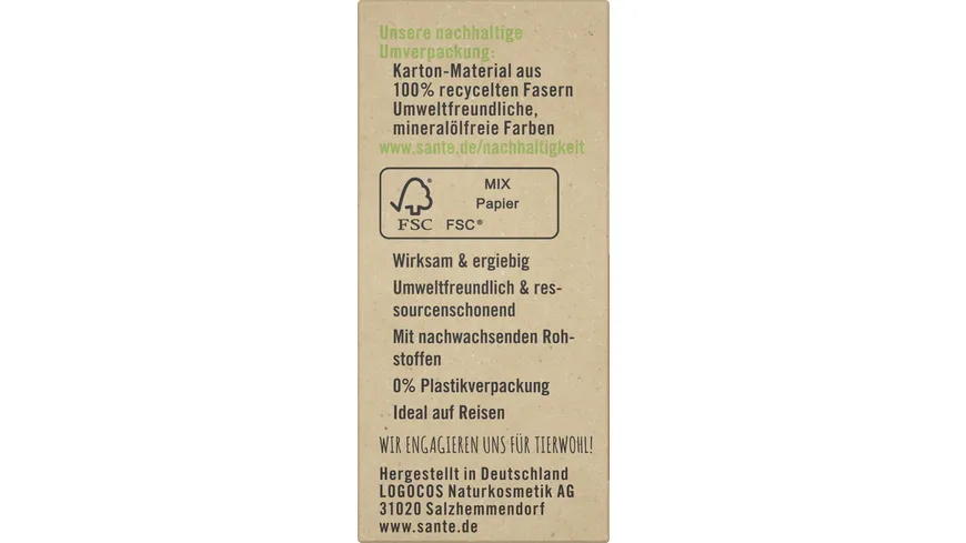SANTE Feste Happiness Duschpflege Bio-Orange & Mango 60 g