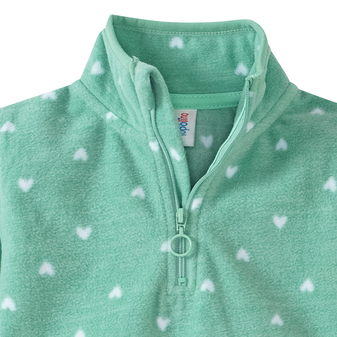 Mädchen Fleeceshirt mit Stehkragen