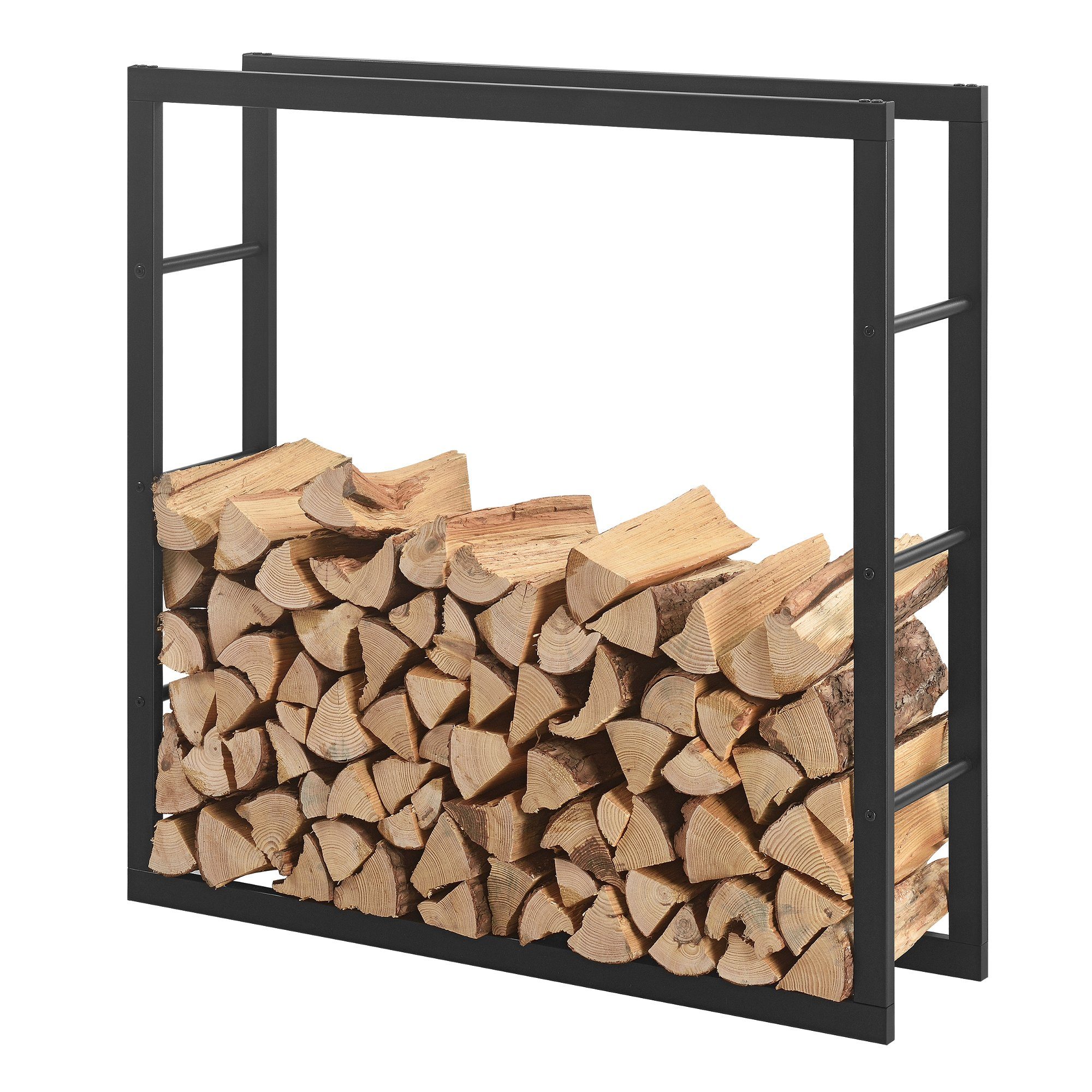 en.casa Kaminholzregal, BxTxH:100x25x100 cm, Täby Brennholzregal Metall 100x25x100cm
