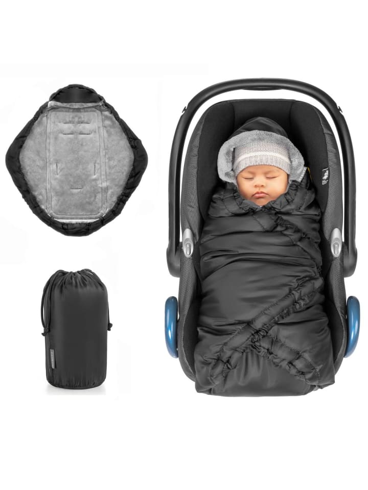 Zamboo Einschlagdecke für Babyschale (Maxi-Cosi, Cybex, Hauck, in schwarz günstig kaufen onesize